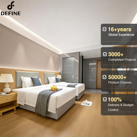 Ensemble de meubles de chambre d'hôtel moderne, solution clé en main, sur mesure, en bois, pour hôtel commercial, durable et écologique