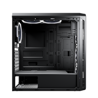 Boîtier PC SAMA OEM avec façade en verre, format ATX, pour ordinateur de jeu de bureau, côté entièrement en acrylique