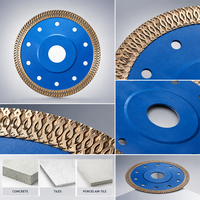 Disque de coupe diamanté à maille fine ondulée pour la vente en gros, lame de scie diamantée à bord lisse pour le travail des carreaux de céramique, de porcelaine et de carreaux émaillés