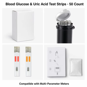 Kit <span class=keywords><strong>de</strong></span> <span class=keywords><strong>Tiras</strong></span> <span class=keywords><strong>Reactivas</strong></span> Rápidas para Glucosa en Sangre/Creatinina/Hemoglobina Urinaria/Ácido Úrico para Perros, Gatos y Ganado, 50 Unidades/Caja, 6 Meses <span class=keywords><strong>de</strong></span> Duración - Product Image 3