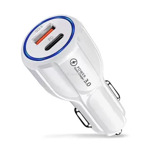 20W tipo C adattatore per auto veloce USB tipo C QC3.0 adattatore di ricarica rapida per Iphone <span class=keywords><strong>Samsung</strong></span> presa universale PD auto - Product Image 3