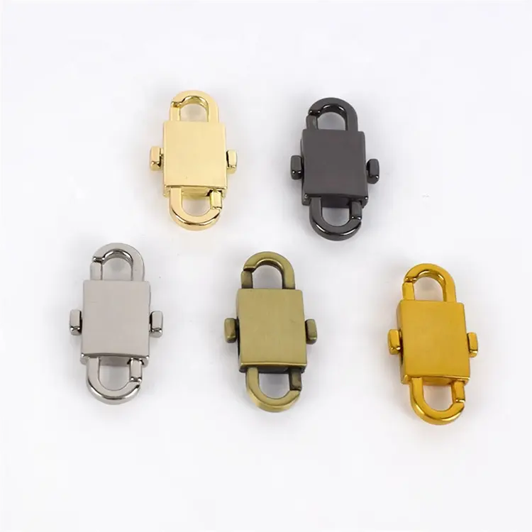 Meetee BF458 12x32mm Chain Shorten Adjustment Buckle Accessory Alloy Snap Hook Connector Handbag Chain Length Adjuster Buckles