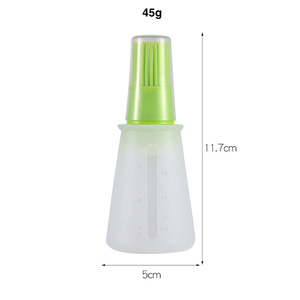 Brosse à huile de barbecue 2-en-1 en silicone durable de haute qualité avec bouteille graduée et couvercle, résistante à la chaleur, compatible lave-vaisselle, pour la maison, les restaurants et les boulangeries - Product Image 6