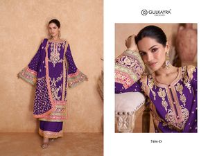 Chinon lourd avec séquence et broderie de Codding Costume Salwar pour femme disponible à un prix abordable - Product Image 4