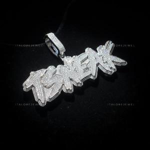 Collier Alphabet SOLO Hip Hop avec Pendentif Lettre en Argent 925 Plaqué Or, Moissanite Sertie en Canal et Perle d'Eau Douce – Tendance et Charme pour Fêtes - Product Image 5