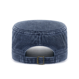 <b>Flat</b> Cap Cotton Breathable Sun <b>Hat</b> Navy Blue Adult Outdoor Wear - Product Image 3
