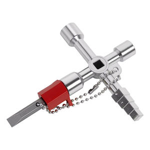 Llave Inglesa Multifuncional Cuatro en Uno Plateada con Puntas Triangulares Internas para Gabinetes de Control de Electrodomésticos - Product Image 5