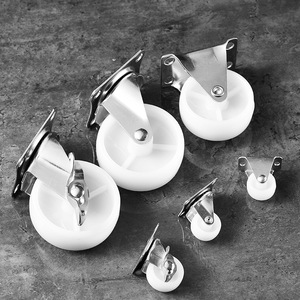 DuraSoft Solid Antique Brass Furniture Wheels With Smooth 360-Degree Rotation For Cribs <b>Tables</b> And Cabinets Universal Set Of 4 - Product Image 4