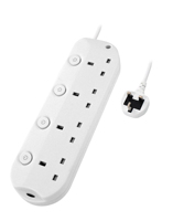 Prise de courant britannique 3 voies 13A 250V avec protection des enfants avec interrupteur individuel H05VV-F 3G1.25mm2x1.0m