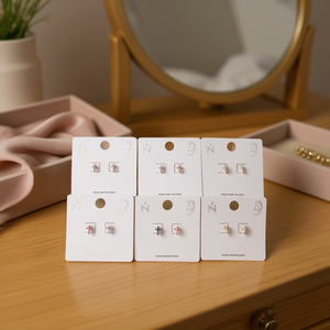 Orecchini a Goccia a Doppio Uso in Acciaio Inossidabile, Set di 12 Pezzi alla Moda - Product Image 2