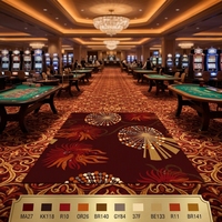 Tapis tissé Axminster commercial WtW antidérapant et ignifuge pour projets d'hôtels, de casinos et de cinémas