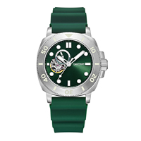 Montre mécanique de plongée pour homme TIME TOKEN de haute qualité OEM, aiguilles lumineuses, acier inoxydable, 20 ATM, mouvement SEIKO, date automatique