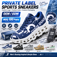 Chaussures de course respirantes en mesh pour hommes, légères, avec semelle épaisse et amortie, baskets décontractées pour la marche, logo personnalisé OEM ODM