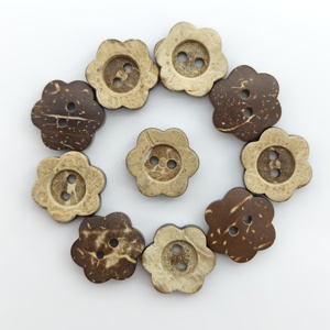 <span class=keywords><strong>Botones</strong></span> de Flor de Cáscara de Coco Natural, 2 Agujeros, Ecológicos, Lavables, <span class=keywords><strong>para</strong></span> Prendas, <span class=keywords><strong>Ropa</strong></span> de Niños, Costura, Manualidades - Product Image 6
