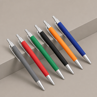 Stylo bille publicitaire personnalisé avec logo, gravure OEM, impression, finition caoutchouc mat, stylo à clic, stylo promotionnel pour entreprise, cadeau pour employés