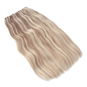 Extensions de cheveux slaviques lisses et ondulés soyeux, tissage Genius, couleur mèches, cuticules alignées, extensions de cheveux tissage Genius - Product Image 2