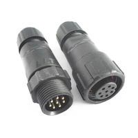Connecteur étanche M14 IP67 IP68 pour lampe, 2 3 4 5 6 7 8 broches mâle et femelle, fiches de soudure