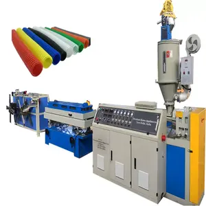 XS-32 Plastic PE PP HDPE PVC Single Wall Corrugated Pipe Making Machine Water Electric Conduit Pipe Extrusion Line