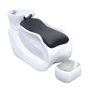 Muebles Comerciales Modernos de Alta Calidad, Silla de Champú Personalizable con Lavabo de Cerámica, Opciones de Diseño Ecológicas para Centros de Belleza - Product Image 3