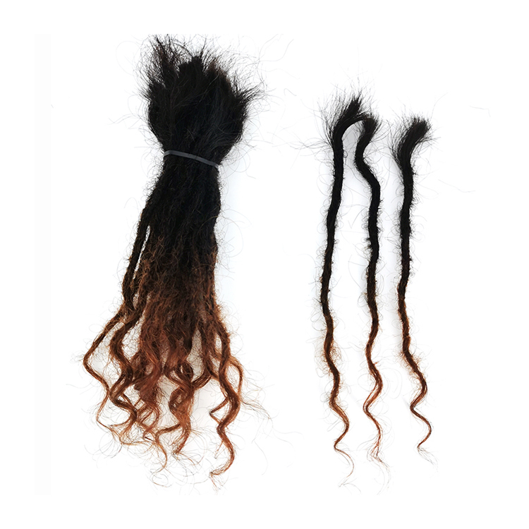 [KAMA Dreads] Dread Locs Extension Human Hair Crochet Sisterlock Tools Dreadlocks With Curly End for Women/girls Detail Section 6