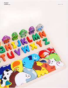 Tavola <span class=keywords><strong>in</strong></span> Legno Multifunzione 4 <span class=keywords><strong>in</strong></span> 1 con <span class=keywords><strong>Numeri</strong></span> e <span class=keywords><strong>Alfabeto</strong></span>, Giocattolo Educativo Montessori per Bambini, Ragazzi e Ragazze - Product Image 5