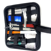 Kit d'outils de réparation de guitare portable OEM ODM 25-en-1 : Enrouleur de cordes, clé de réglage, limes de ponçage, barre de nivellement, accessoires pour instruments