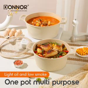 Serie Donnor Meli Ultra antiaderente Set 15 pezzi pentole 20/24/28/32cm casseruola 28cm bassa per tutte le stufe per uso domestico - Product Image 6