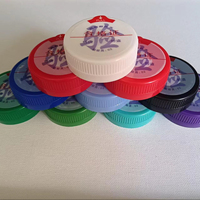 Bouchon de bouteille d'eau en plastique jetable à col court de 55 mm, PE de qualité alimentaire, antivol, pour bidon d'eau de 5 gallons, modèle couleur personnalisée AG55