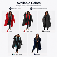Peignoir de bain imperméable en microfibre polaire, poncho de surf doublé, peignoir de bain pour homme et femme, séchage rapide