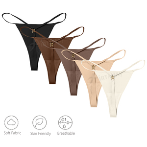 جرين إنفوي - سراويل داخلية نسائية مخصصة بشعار، جي سترينج، تي باك، كلينتشا، فيو دينتال، غير مرئية، بدون خياطة - Product Image 4