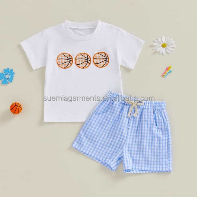 Basketball Cotton Outfit Casual Summer Baby