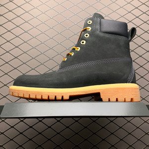 Mens Nubuck Leather Work Boots Waterproof Lace Up Ankle Boots Classic Yellow Style Outdoor Durable Casual Shoes - Product Image 4