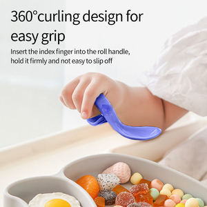 Ensemble cuillère et fourchette de formation PP sans BPA pliable et durable à changement de couleur pour les enfants et de qualité alimentaire pour l'apprentissage - Product Image 4