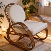 Chaise de salon en rotin naturel de style chinois classique, sur mesure, non pliable, garnissage en éponge haute densité, pour hôtels et maisons