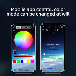 Feux de jour décoratifs flexibles pour voiture, contrôlables par application à distance, 9V-30V, clignotants, lumières de jour colorées, disponibles en tailles 30cm, 45cm, 60cm - Product Image 4