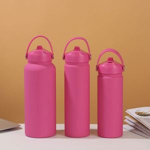 Large-capacity Portable Insulated Water <b>Bottle</b> with Handle, Portable Hot and Cold Drink Cup - Product Image 4