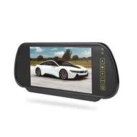 HD سيارة عرض 7 بوصة رصد السيارة كاميرا الرؤية الخلفية عكس الصورة مساعد صف سيارة 2 إدخال الفيديو وقوف السيارات مرآة