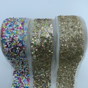 Rubans <span class=keywords><strong>à</strong></span> paillettes spéciaux en plusieurs couleurs pour accessoires de cheveux ou textiles de maison, emballage cadeau ou décoration de sacs <span class=keywords><strong>à</strong></span> <span class=keywords><strong>main</strong></span>. - Product Image 3