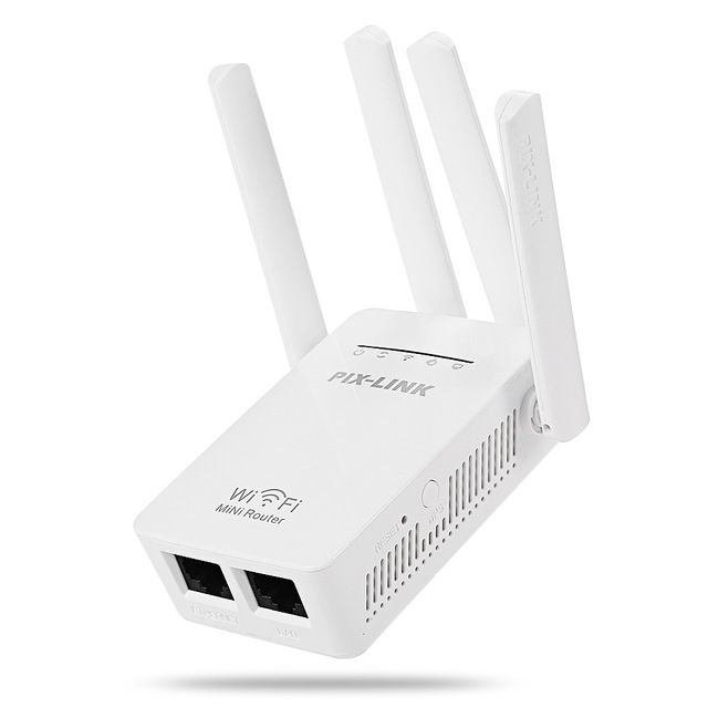 WR09 Network Repeater Four Antenna signal Amplifier 300M Router Extender Wifi Repeater
