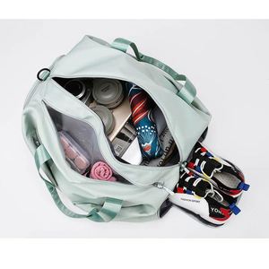 Bolsas de Lona Personalizadas al por Mayor, Bolsas de Viaje Oxford con Cierre, Bolsas de Viaje Portátiles Azul Marino, Bolsas de Fin de Semana con Bordado - Product Image 4