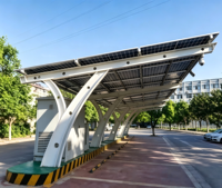 HBGenix : Nouveaux abris solaires et garages étanches, durée de vie 20-25 ans, résistance au vent 60 m/s et charge de neige 1,4 KN/m², supports solaires