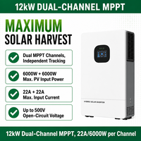 Onduleur Solaire Hybride RICH 10000W 10KW avec MPPT, Onde Sinusoïdale Pure, 120V 240V, Phase Partagée, Parallèle, UL1741 pour Alimentation Domestique Complète