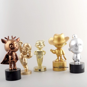 Diecast Cartoon Doll Little Golden <strong>Man</strong> Making Trophy Medal Corporate Mascot Customizable Memorial Gift to Customers - Product Image 3
