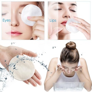 Disques démaquillants réutilisables en coton de bambou avec logo personnalisé, lavables, pour le nettoyage du visage et les cosmétiques - Product Image 5
