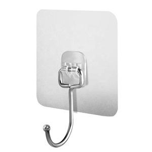 Gancho adhesivo fuerte, colgante grande, transparente, puerta de cocina sin rastro, pared de baño, sala de estar desmontable sin perforaciones - Product Image 5