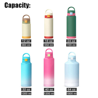 Bouteille en acier inoxydable de qualité durable Hong Ling, poignée de transport épaissie, anti-fuite, verrouillage pour les étudiants, voyage, chaud et froid