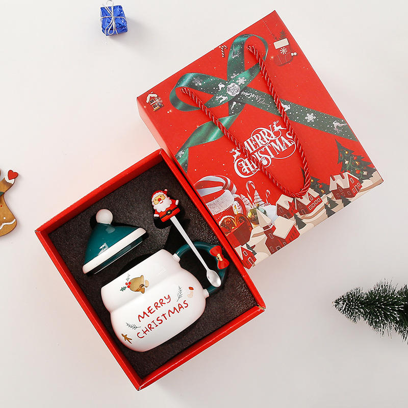 Green white  with gift box