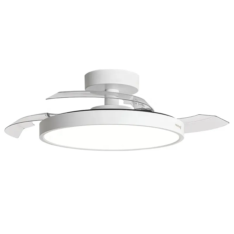 Hot Sale Model 8358 Black Color Variable Frequency Remote Control LED Ceiling Fan Light With Two Color