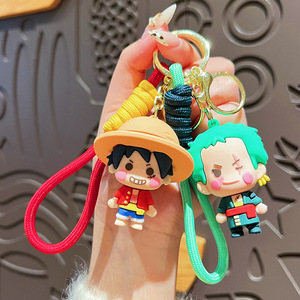 ขายส่งพวงกุญแจการ์ตูนญี่ปุ่นน่ารัก 6 แบบ ลายลูฟี่และโซโล พวงกุญแจพีวีซีการ์ตูน - Product Image 2
