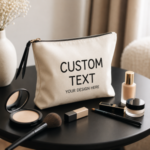 Certified Factory Simple Style Printing Logo <b>Make</b> <b>Up</b> <b>Bag</b> Cannvas Custom Brand Logo Cosmetics <b>Bag</b> - Product Image 5